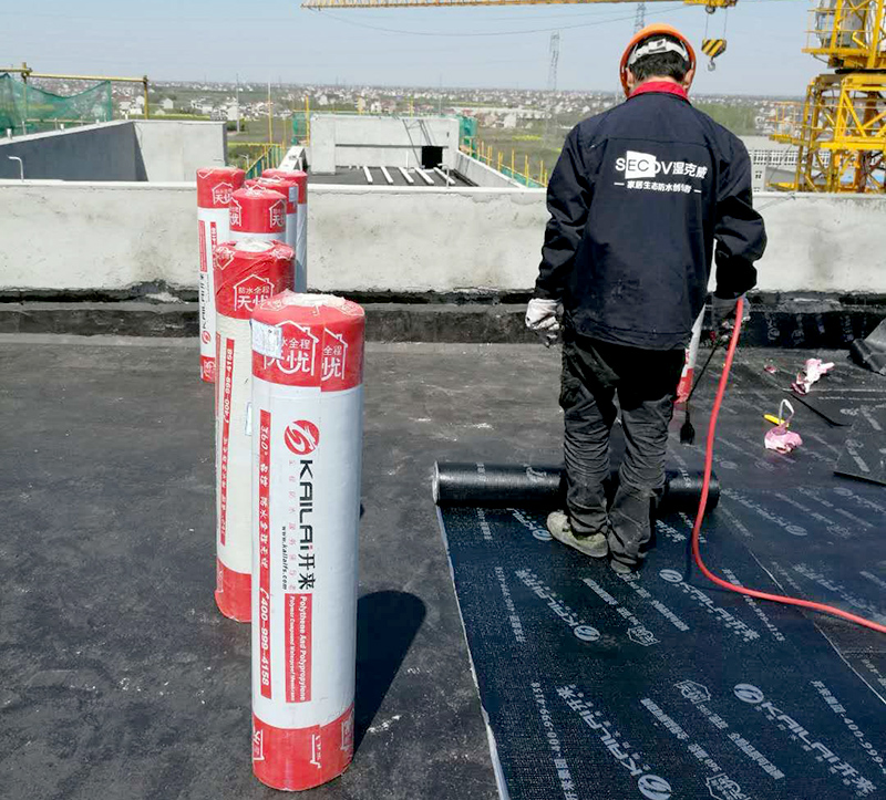 防水卷材施工_開來(lái)濕克威防水